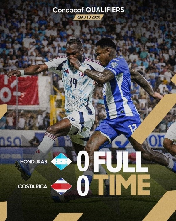 世预赛哥斯达黎加0-0闷平洪都拉斯，3轮3分暂列小组第三